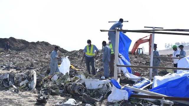 Imagen de archivo de los peritajes efectuados en la zona donde se desplomó la aeronave.