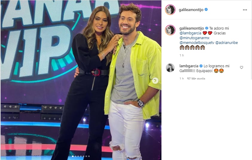 Lambda García y Galilea Montijo en 'Minuto para ganar VIP'.