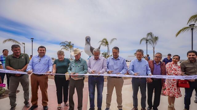 Rubén Rocha inaugura malecón en La Reforma