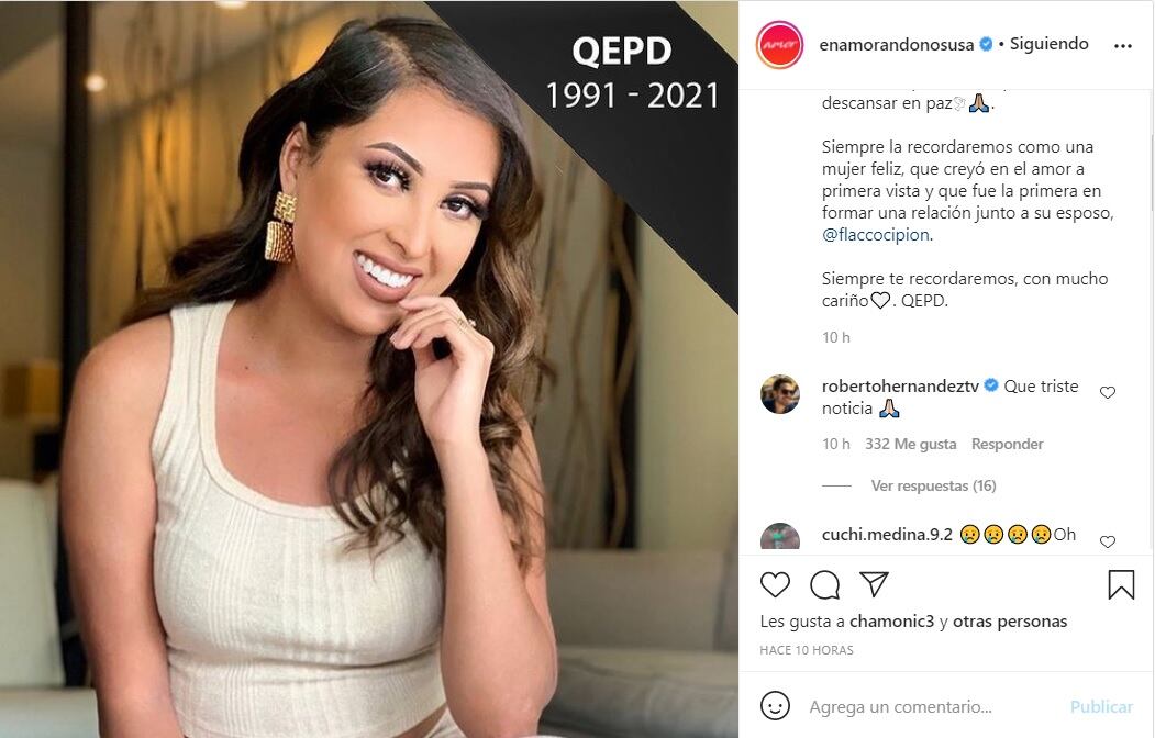 Muere Daniela Rodríguez de 'Enamorándonos'