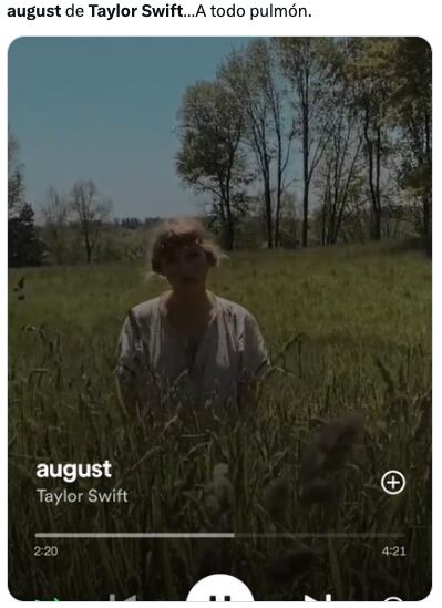 Memes dan la bienvenida a agosto 2023 con August, canción de Taylor Swift