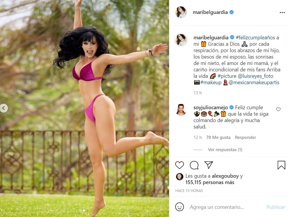 Maribel Guardia festeja su cumpleaños en bikini