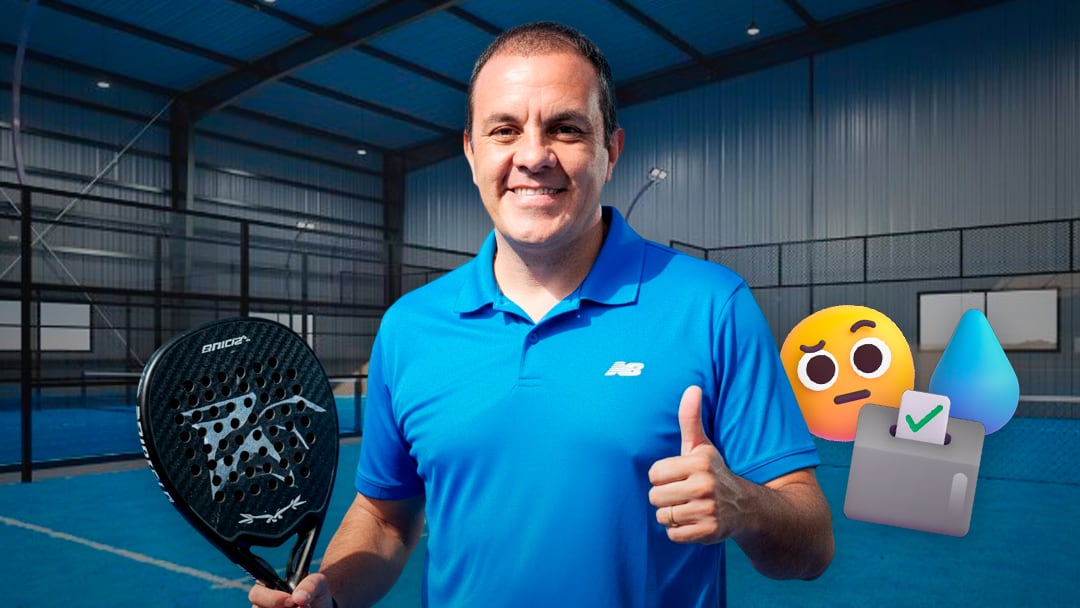 Cuauhtémoc Blanco juega pádel durante votación por Ley de Aguas Nacionales