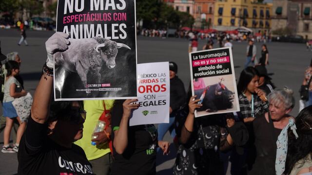 Protestas contra las corridas de toros en CDMX