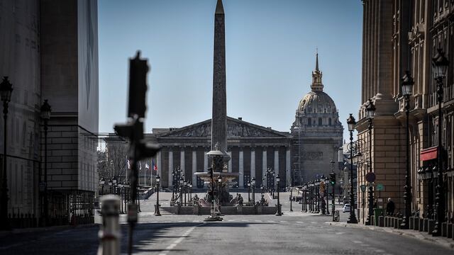 Las Calles de París lucen vacías por el coronavirus