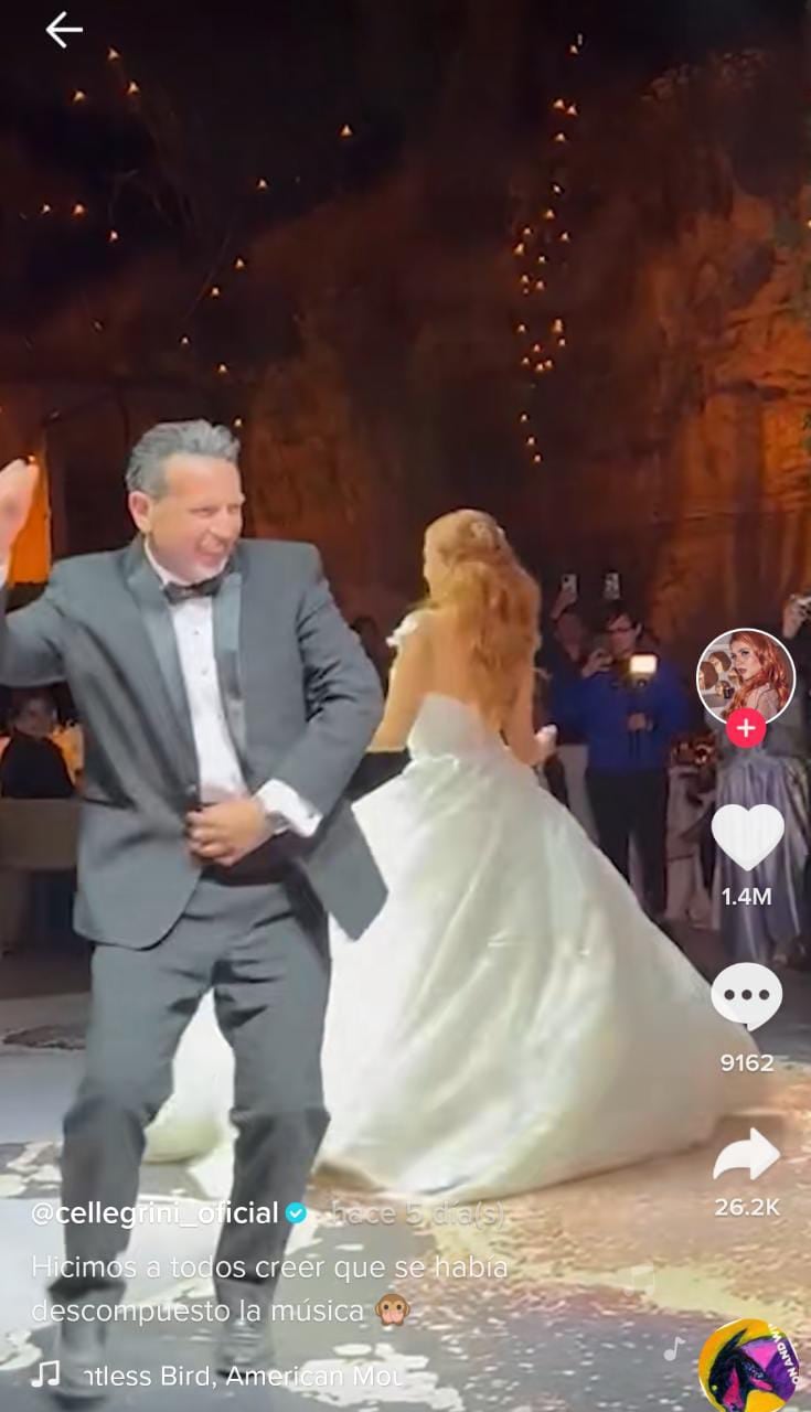 Papá de Celeste Pellegrini se aprende retos de TikTok