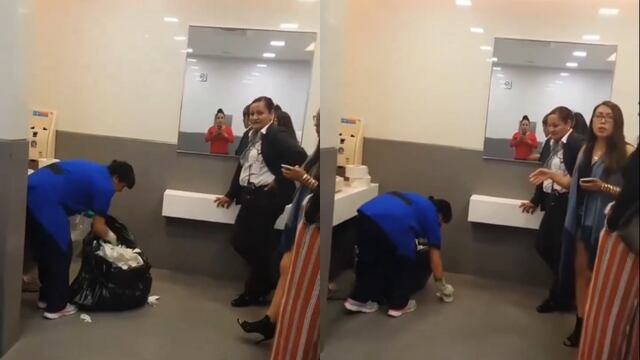 VIDEO: En Liverpool de Satélite obligan a empleada de limpieza a abrir papeles de baño sucios por culpa de una clienta