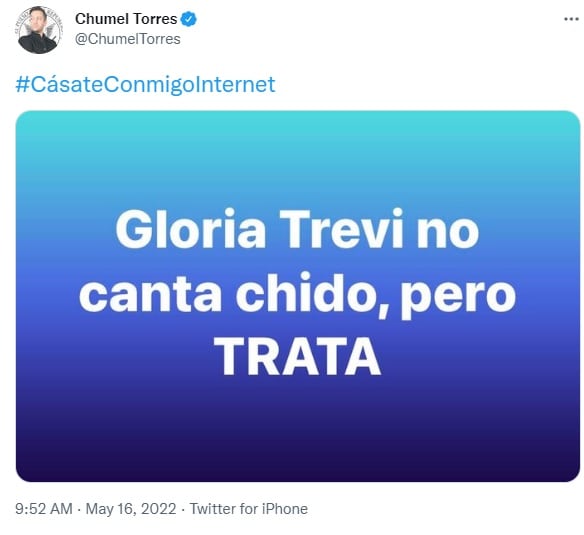 Chumel Torres y Gloria Trevi