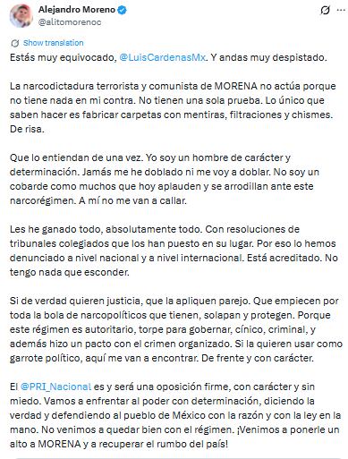 Alejandro Moreno vs Luis Cardenas