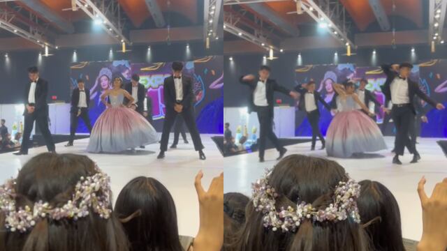 Quinceañera y chambelanes se luce con su baile pero usuarios opinan que no fue gracias al los ensayos