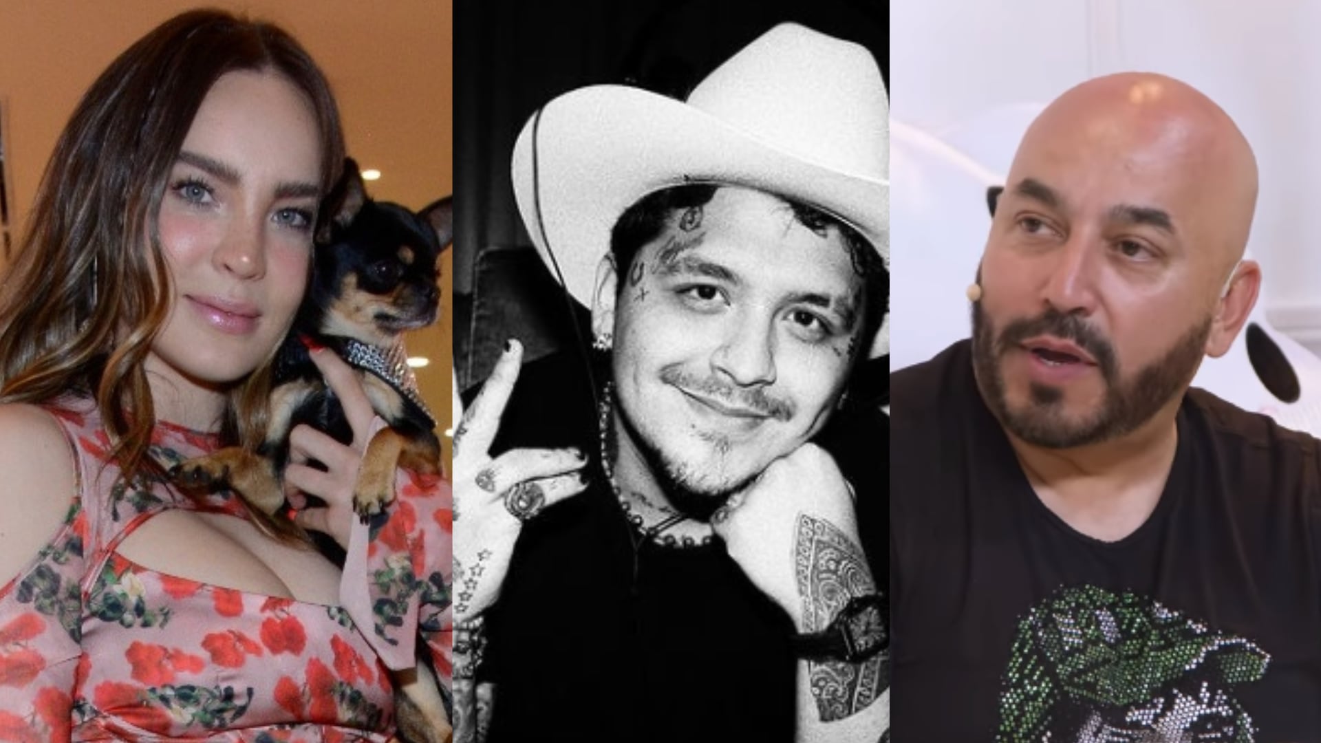 Belinda, Christian Nodal y Lupillo Rivera.
