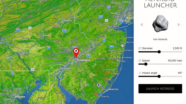 Simulador de asteroides