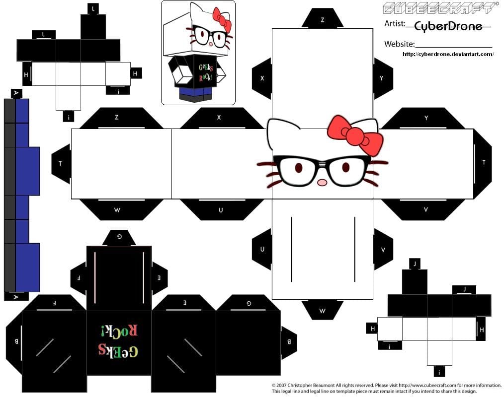 Hello Kitty para recortar y armar: 5 plantillas para imprimir en casa