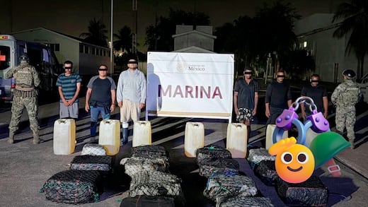 Golpe al narco: Marina incauta 650 kg de cocaína y detiene a seis