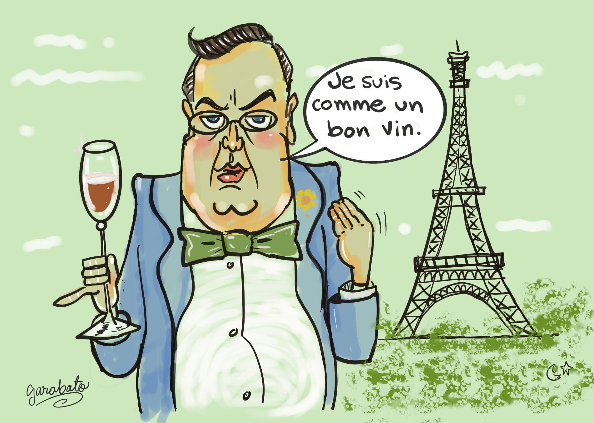 Marcelo Ebrard, por Garabato