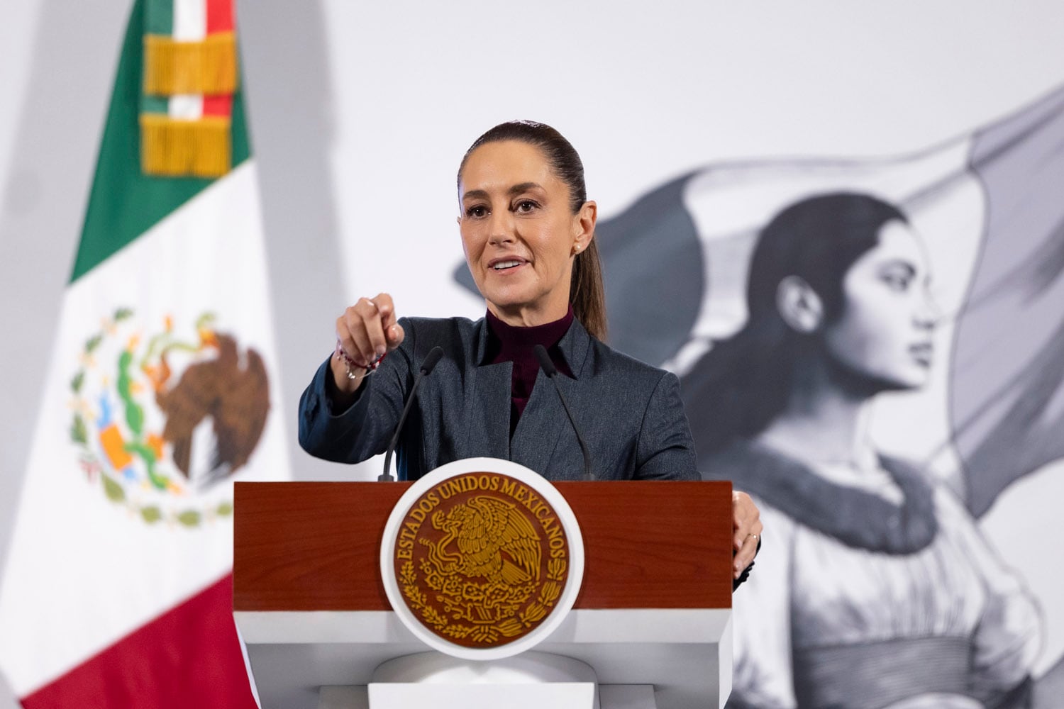 Claudia Sheinbaum en conferencia mañanera de hoy