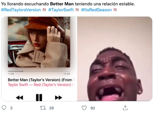 Memes de Taylor Swift por su álbum 'Red (Taylor's Version)'