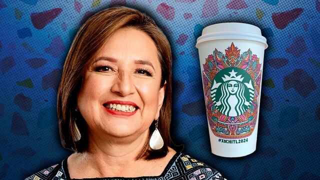 Xóchitl Gálvez y el vaso falso de Starbucks