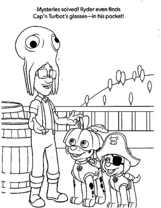 Dibujos de los disfraces de Marshall de Paw Patrol en Halloween