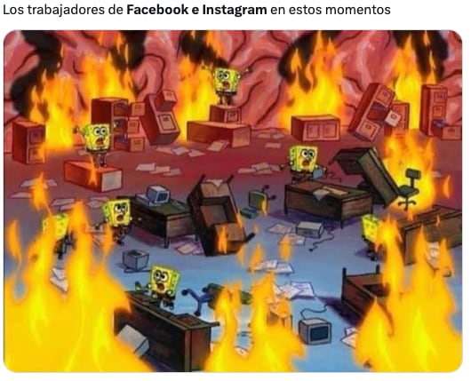 Los memes de la caída de Facebook e Instagram
