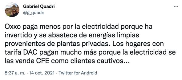 Tuit de Gabriel Quadri