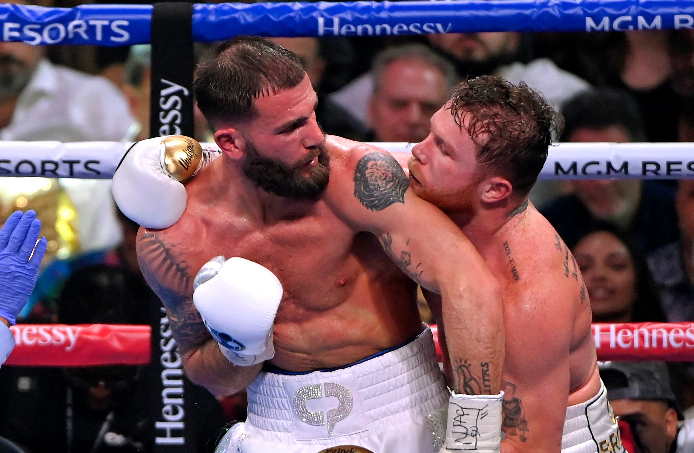 Canelo Álvarez en su pelea vs Caleb Plant
