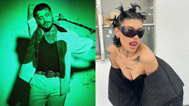 Christian Nodal y Cazzu.