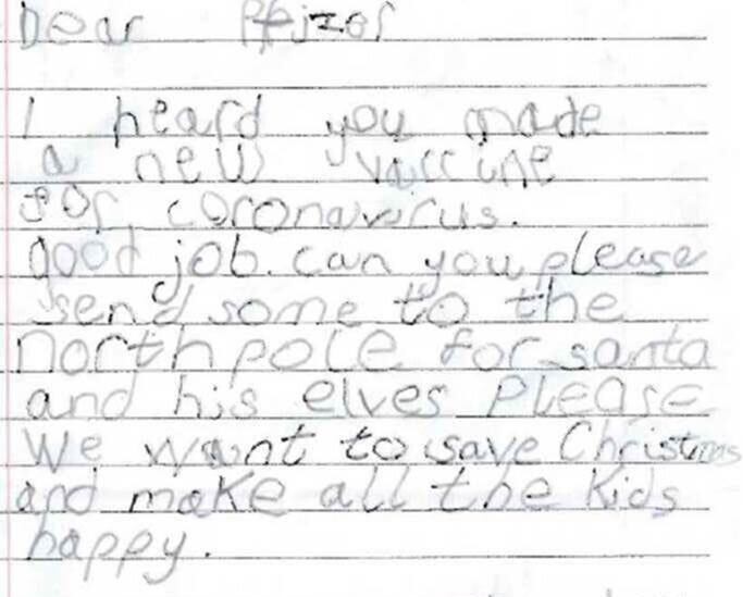 Carta de Callum para Pfizer