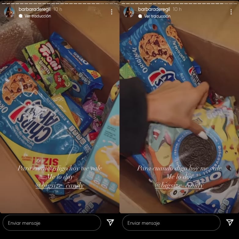 Bárbara de Regil enseña su comida.