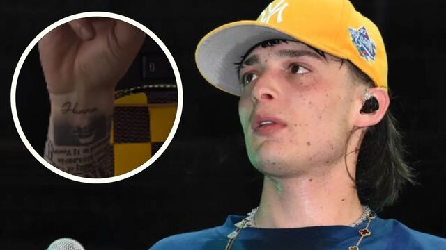 Peso Pluma se habría tatuado el nombre de su nueva novia; Hanna Howell.