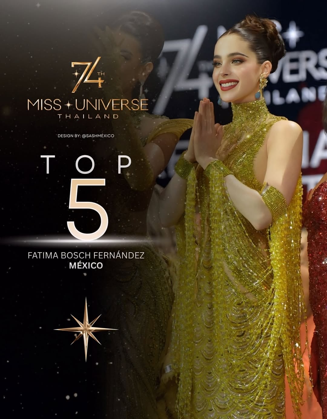 Fátima Bosch finalista de Miss Universo 2025