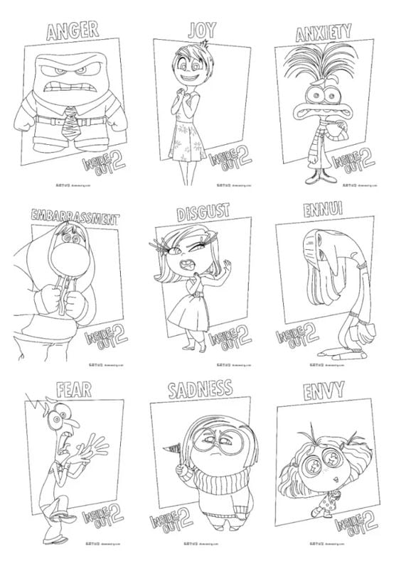 Dibujos de Envidia de Intensamente 2 para colorear