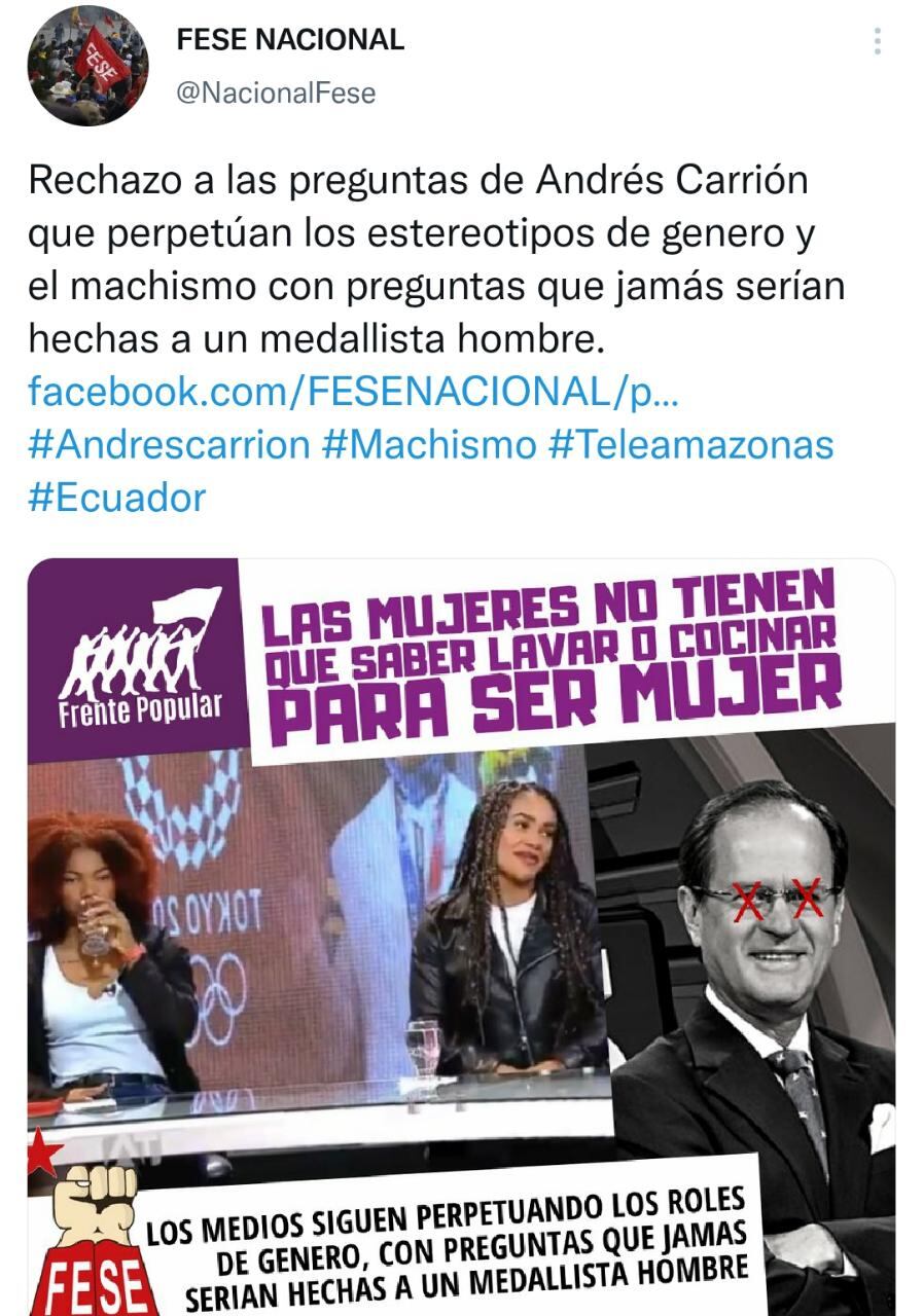 Crítica contra las preguntas machistas a Neisi