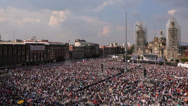 Marcha del 27 de noviembre de 2022, Zócalo de la Cuidad de México
