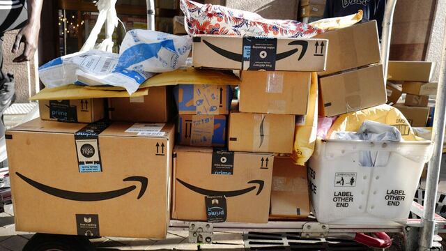 Cajas de Amazon Prime.
