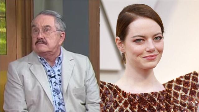 Pedro Sola y Emma Stone
