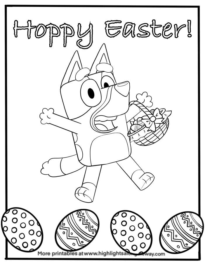 Dibujo de Pascua de Bluey
