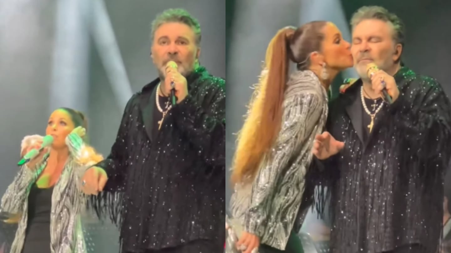 VIDEO: El beso de Lucero y Mijares en concierto que enloqueció a los fans de la pareja divorciada