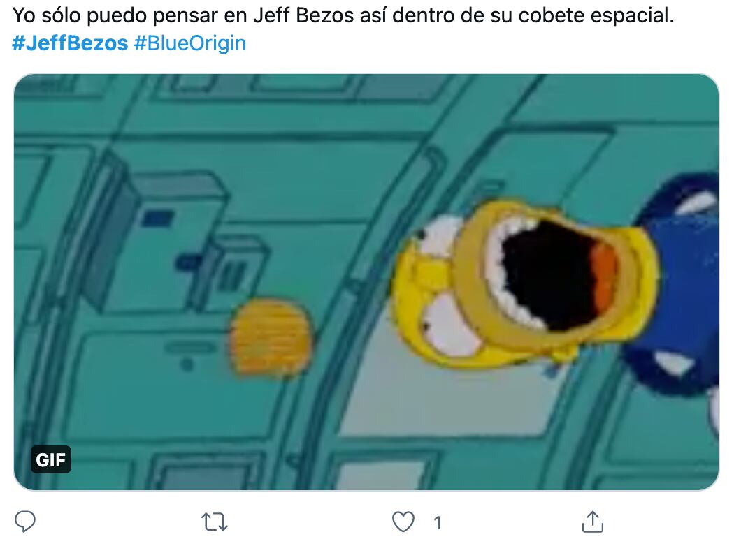 Meme sobre el viaje de Jeff Bezos
