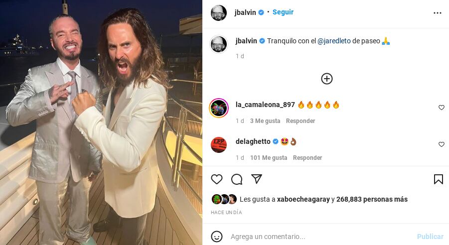 J Balvin con Jared Leto