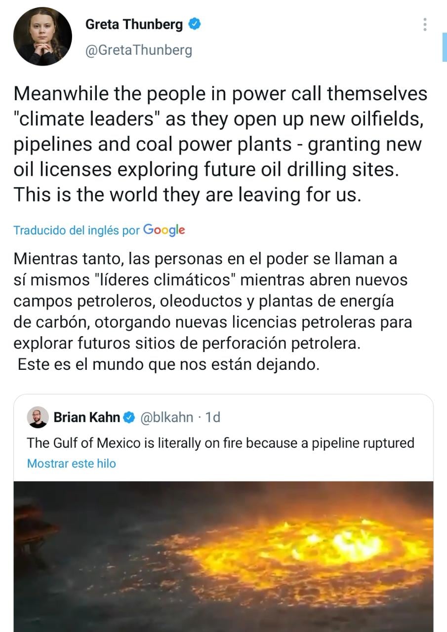 Crítica de Greta Thunberg