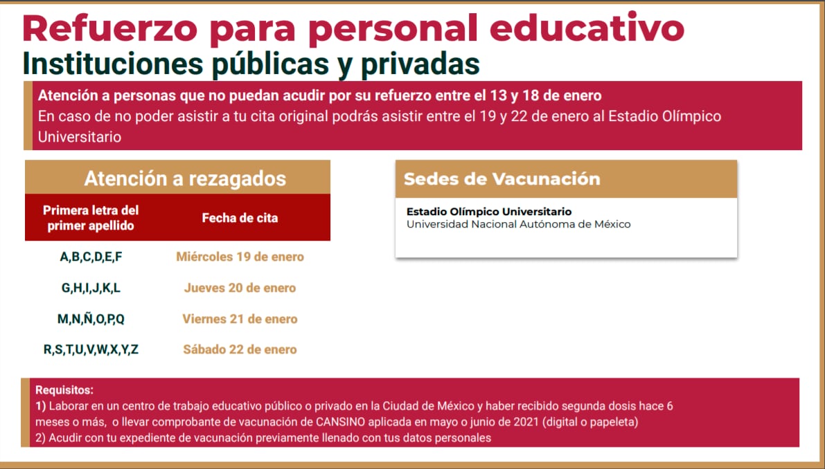 captura de pantalla de refuerzo de vacunación para maestros rezagados