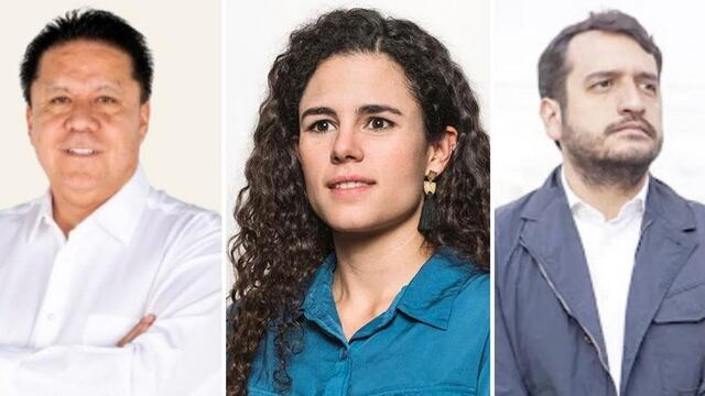 Emilio Ulloa, Luisa María Alcalde y Andrés Manuel López Beltrán.