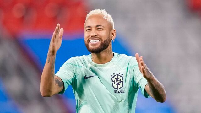 Neymar con Brasil en Qatar 2022