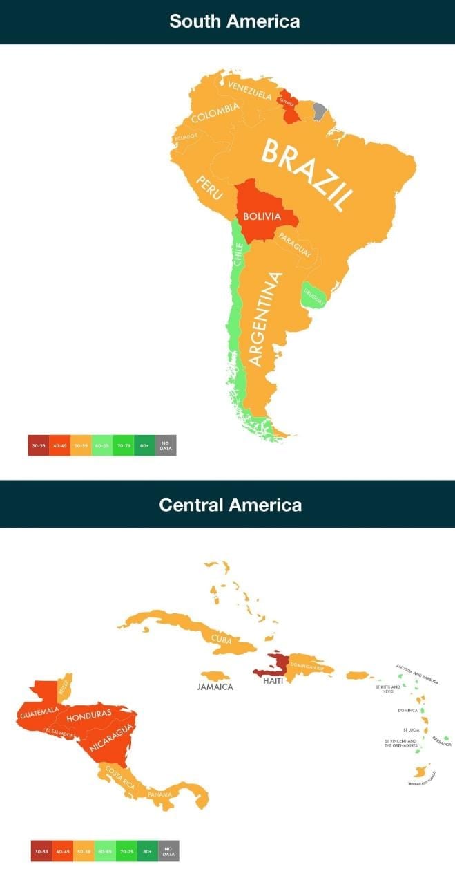 Sudamérica y Centroamérica