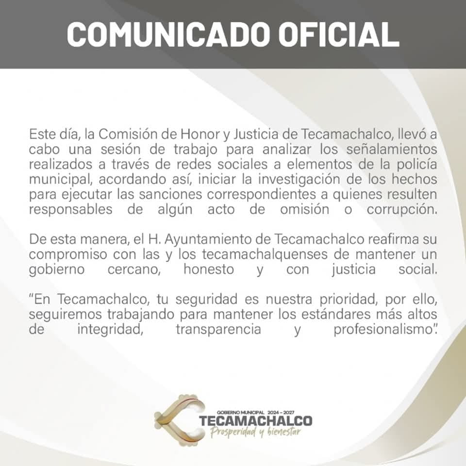 Ya investigan a policía de Tecamachalco por confesiones en video