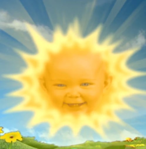 Bebé sol de Los Teletubbies