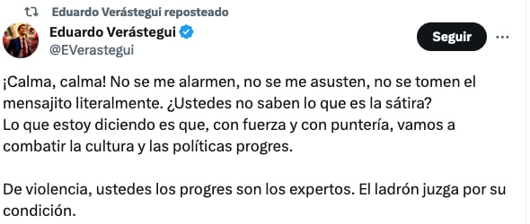 Eduardo Verástegui explica su video siendo bélico.