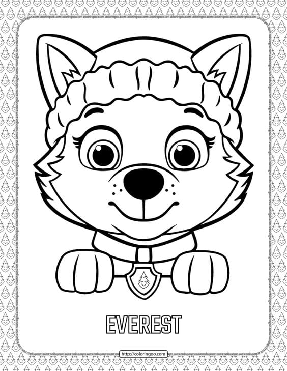 Dibujo de Everest de Paw Patrol