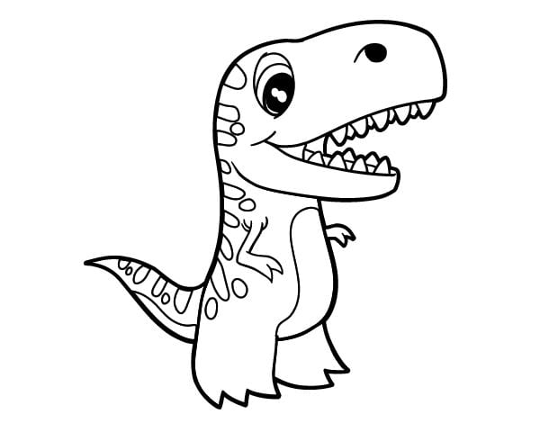 Dibujo de dinosaurio, George: Peppa Pig